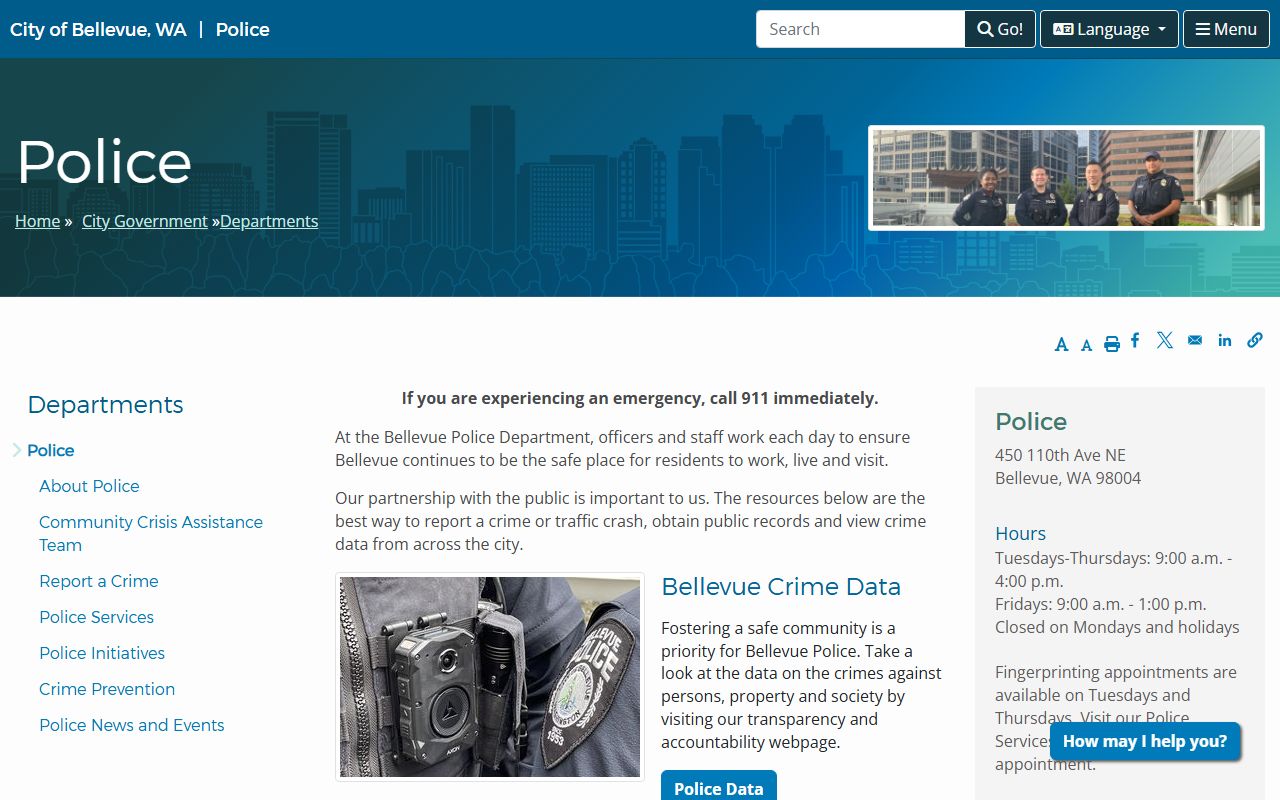 Bellevue jail roster police department website