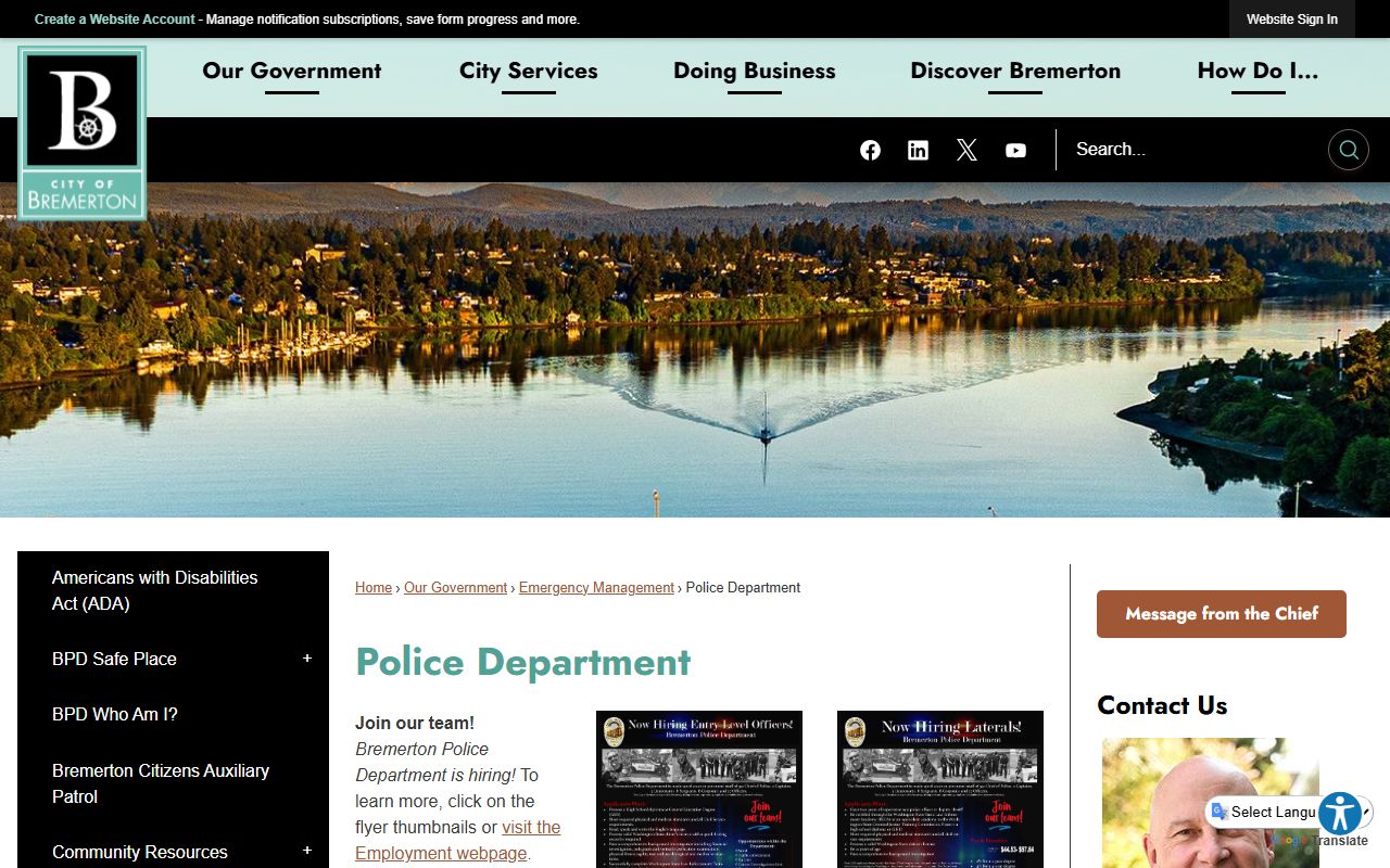 Bremerton jail roster police department page