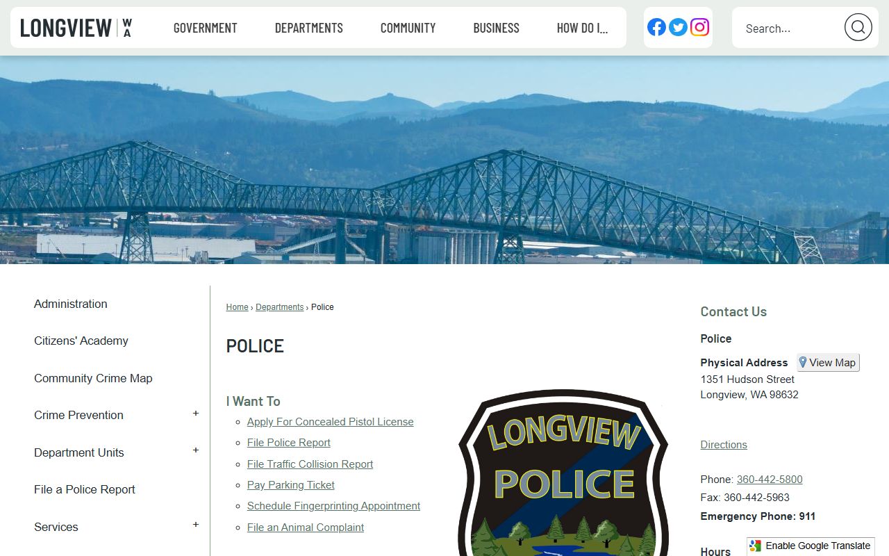 Longview jail roster police department page