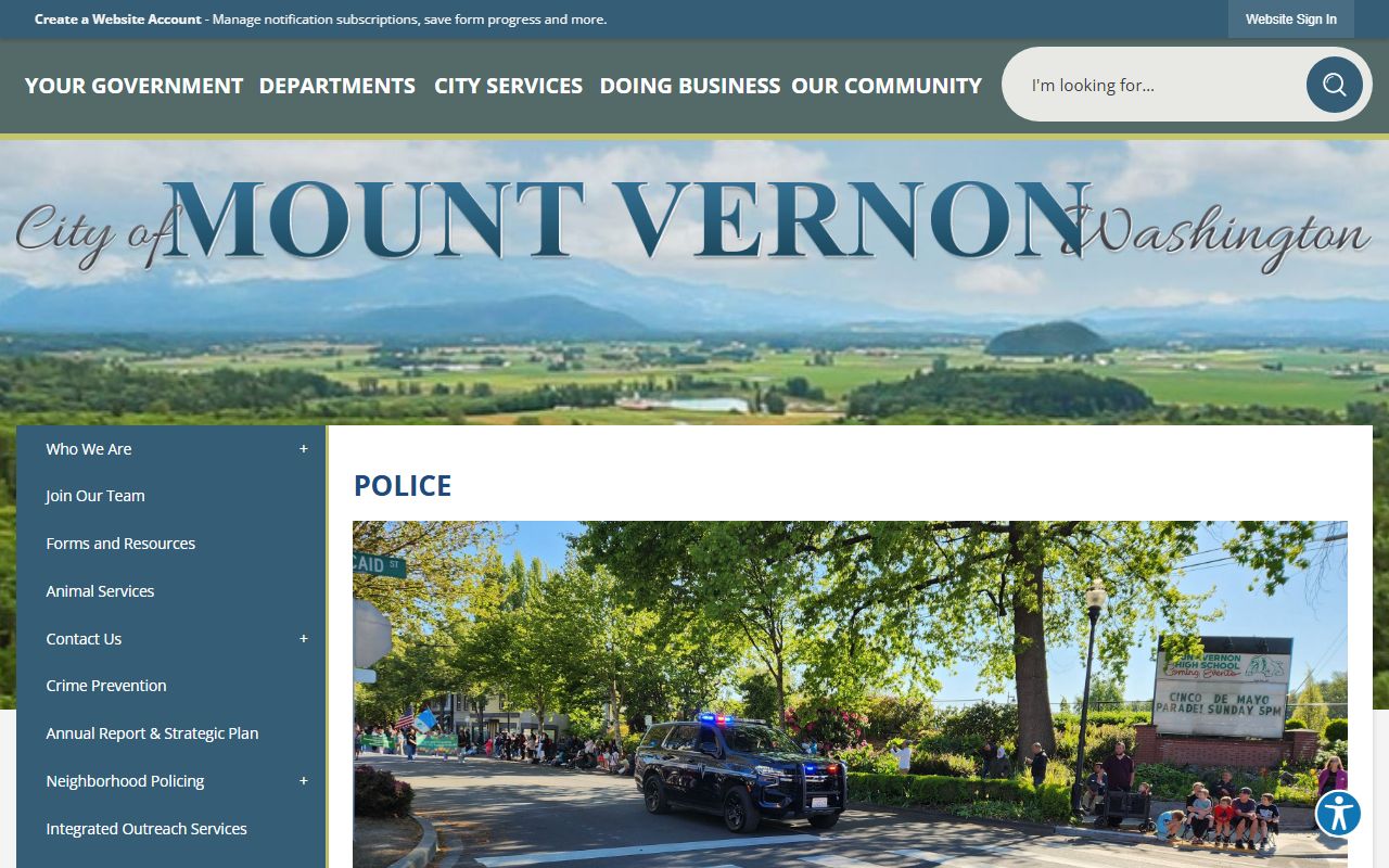 Mount Vernon jail roster police department page